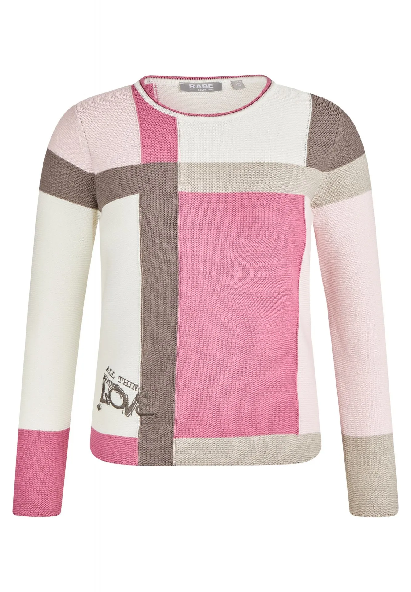 114615- Pink / Mink Square Jumper - Rabe