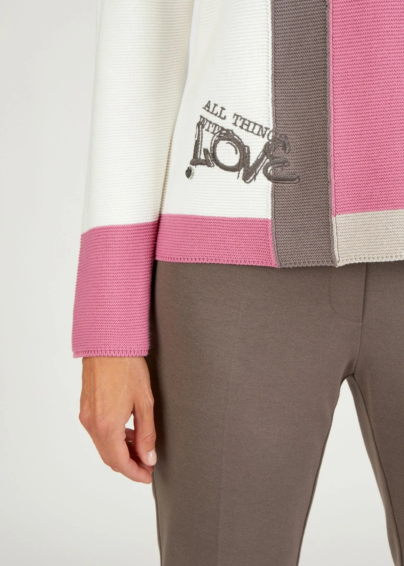 114615- Pink / Mink Square Jumper - Rabe