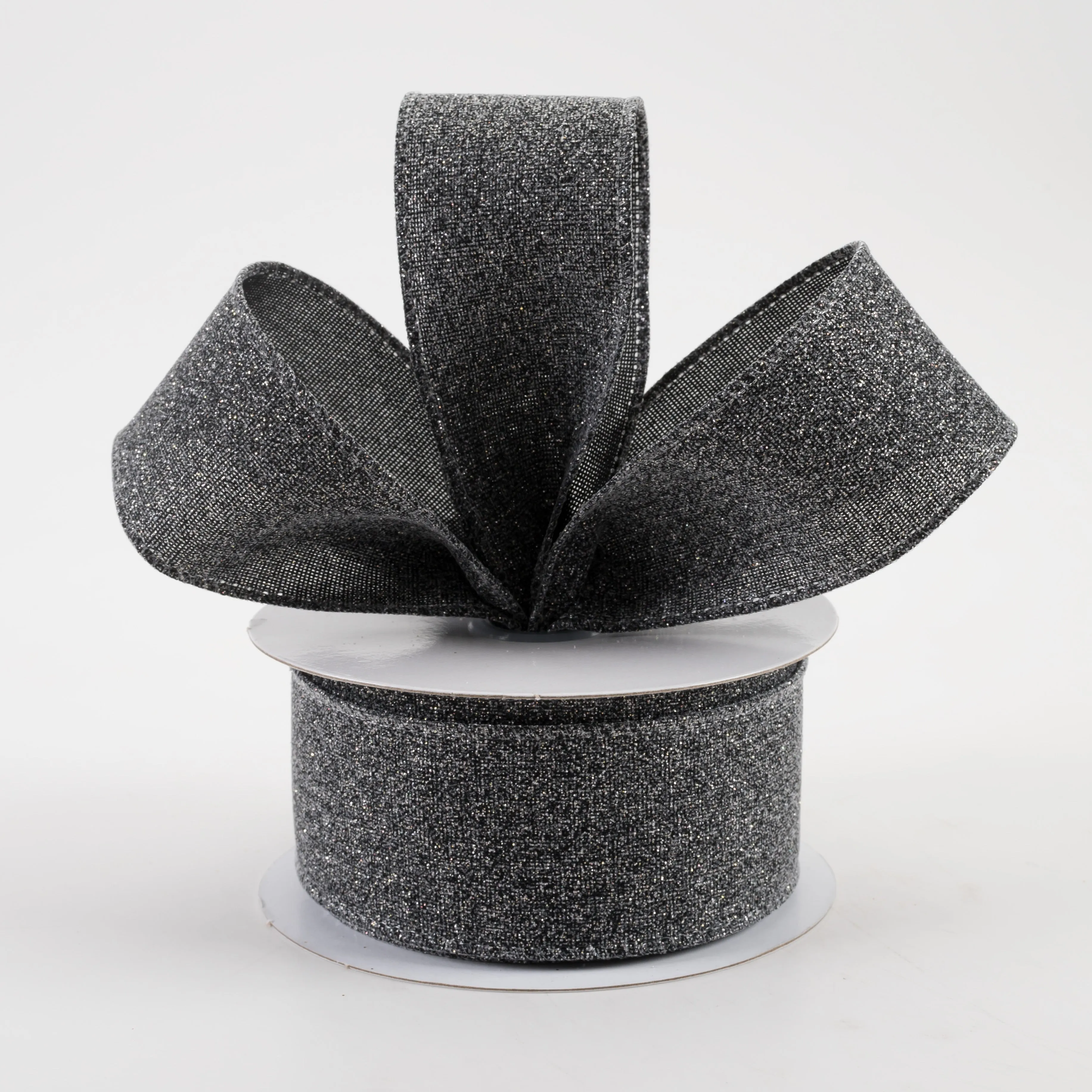 1.5" Crystal Shine Ribbon: Black (10 Yards)