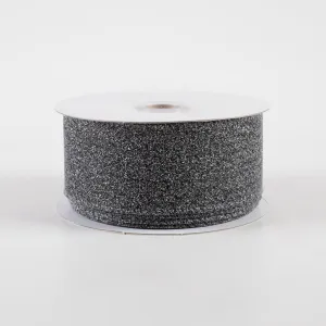 1.5" Crystal Shine Ribbon: Black (10 Yards)