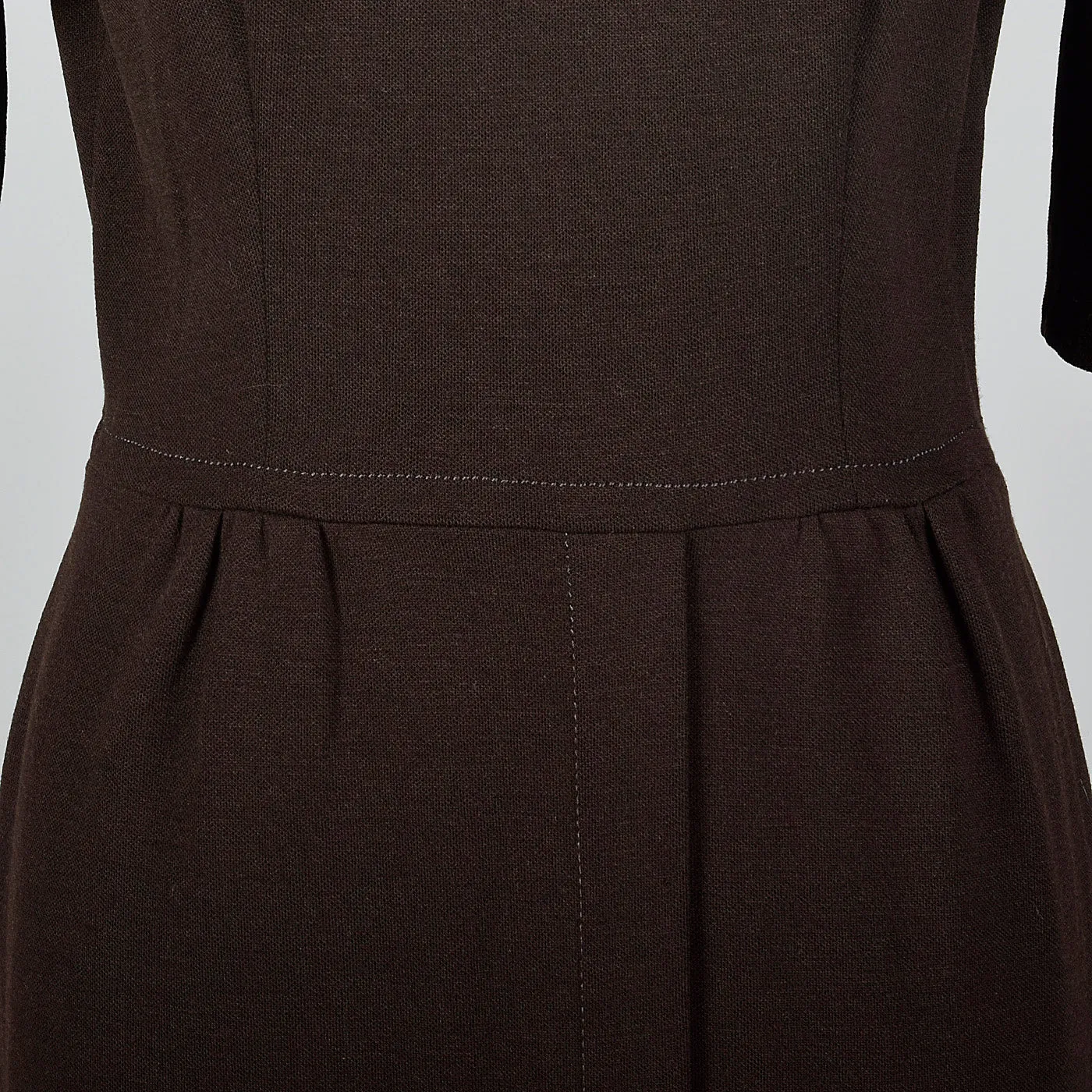 1950s Brown Knit Dress