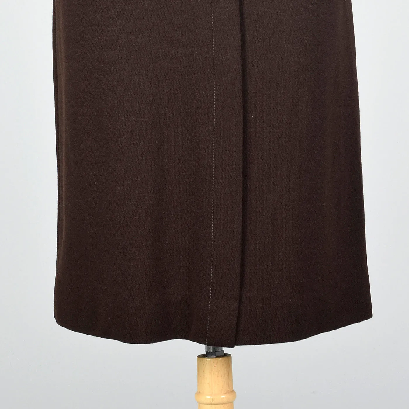 1950s Brown Knit Dress