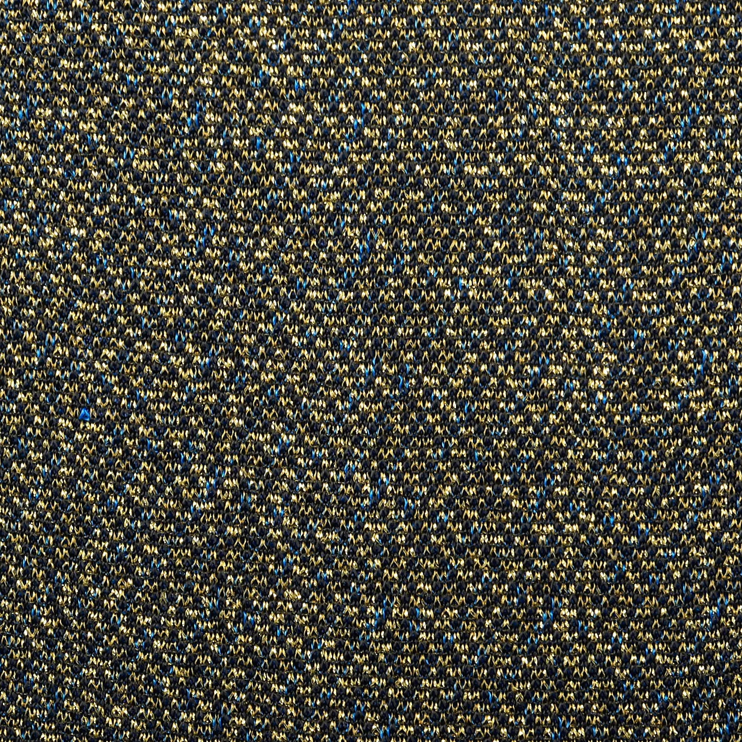 1950s Lurex Pencil Dress in Blue and Gold Knit