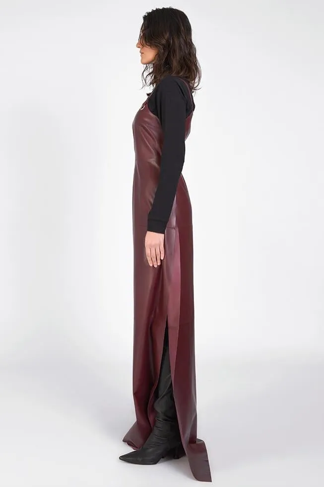 1972 Desa - Leather Dress: Amaranth