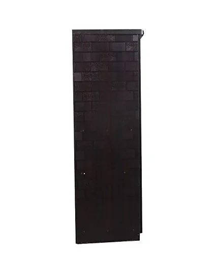 2 Door Brick Textured Wardrobe, Wood