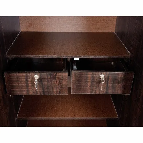2 Door Wardrobe in Orchid Dark Wood Finish (2)