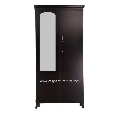 2 Door Wardrobe with 2 Shelves, Hanging Space with Mirror Attached|2 Door Wardrobe for Clothes |2 Door Wardrobe for Bedroom