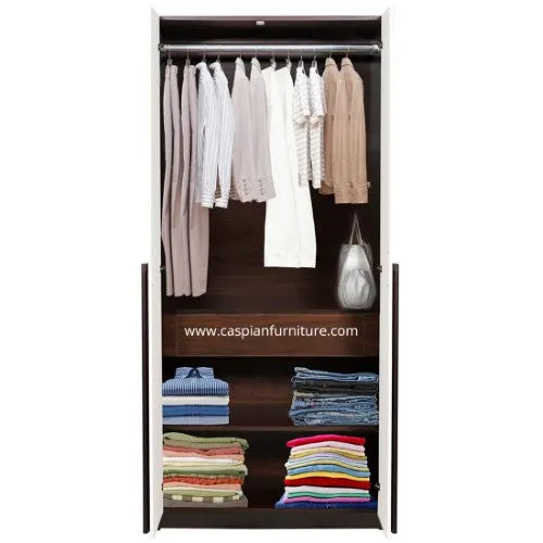 2 Door Wardrobe with Shelves, Drawer, Hanging Space| 2 Door Wardrobe for Clothes | 2 Door Wardrobe for Bedroom