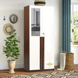 2 Door Wardrobe with Shelves,Drawer,Hanging Space and Mirror Attached |2 Door Wardrobe for Clothes |2 Door Wardrobe for Bedroom