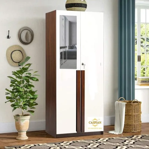 2 Door Wardrobe with Shelves,Drawer,Hanging Space and Mirror Attached |2 Door Wardrobe for Clothes |2 Door Wardrobe for Bedroom