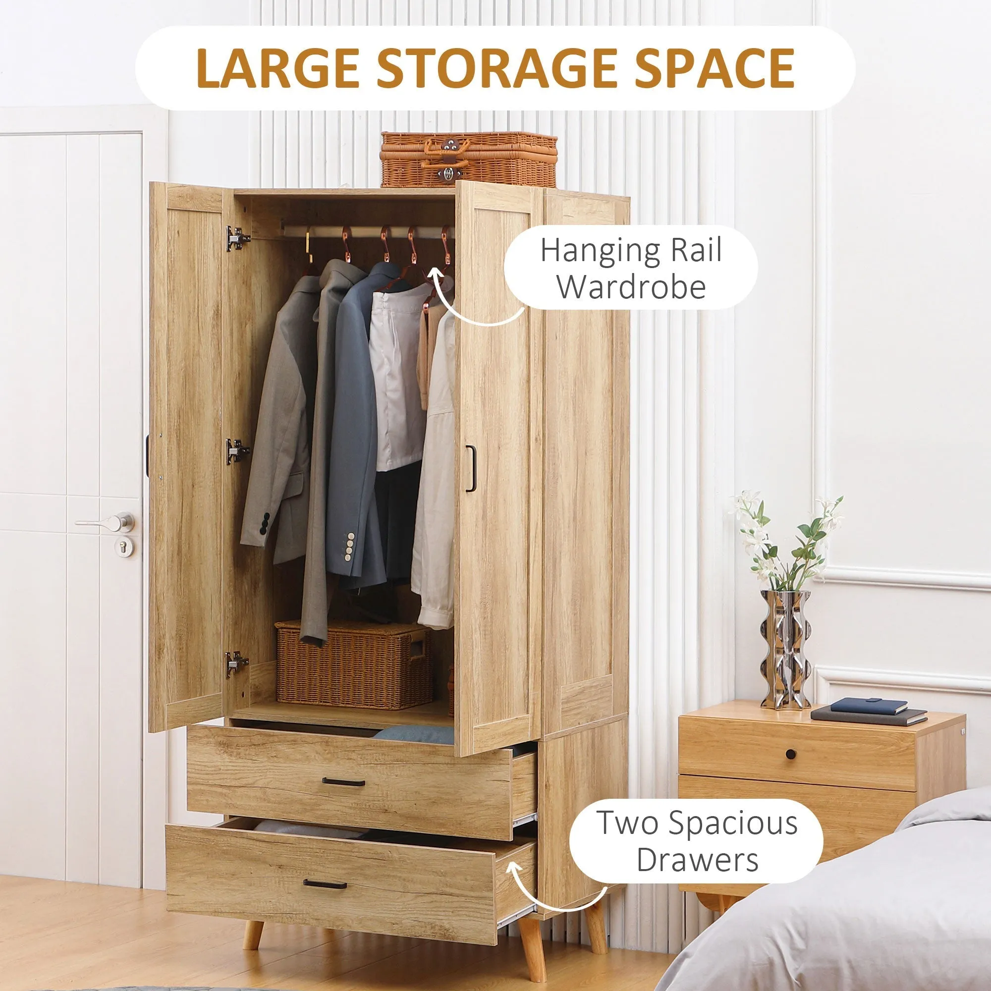 2 Door Wardrobe