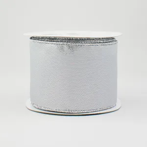 2.5" Metallic Ribbon: Silver (10 Yards)