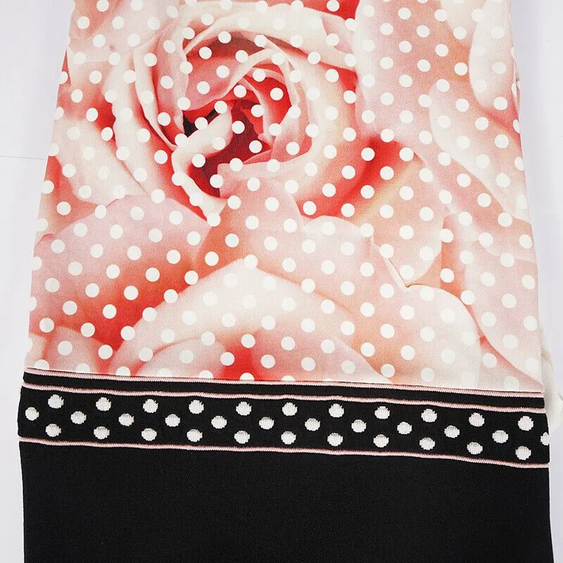 38 NEW $1355 ROBERTO CAVALLI Pink Floral JERSEY KNIT Fitted SPRING DRESS