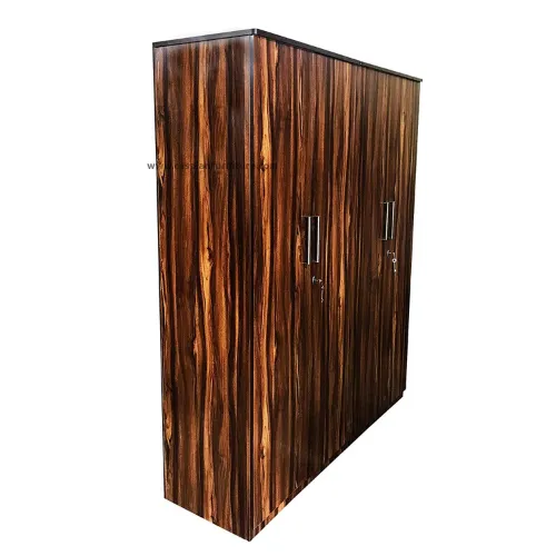 4 Door Wardrobe for Bedroom with Locker, Drawers, Shelves and Hanging Space | 4 Door Wardrobe for Clothes Wooden Furniture |