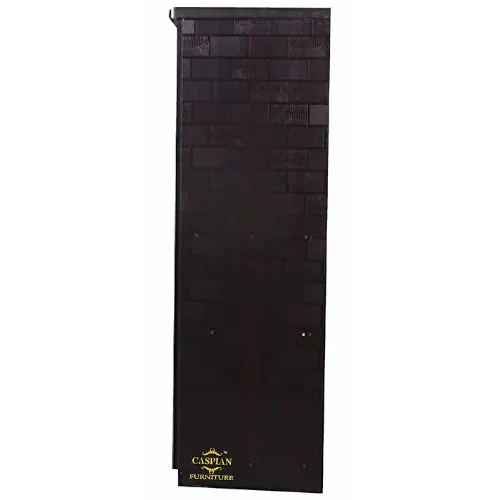 4 Door Wardrobe in Brick Texture for Bedroom | Engineered Wood Cupboard for Clothes and Accessories