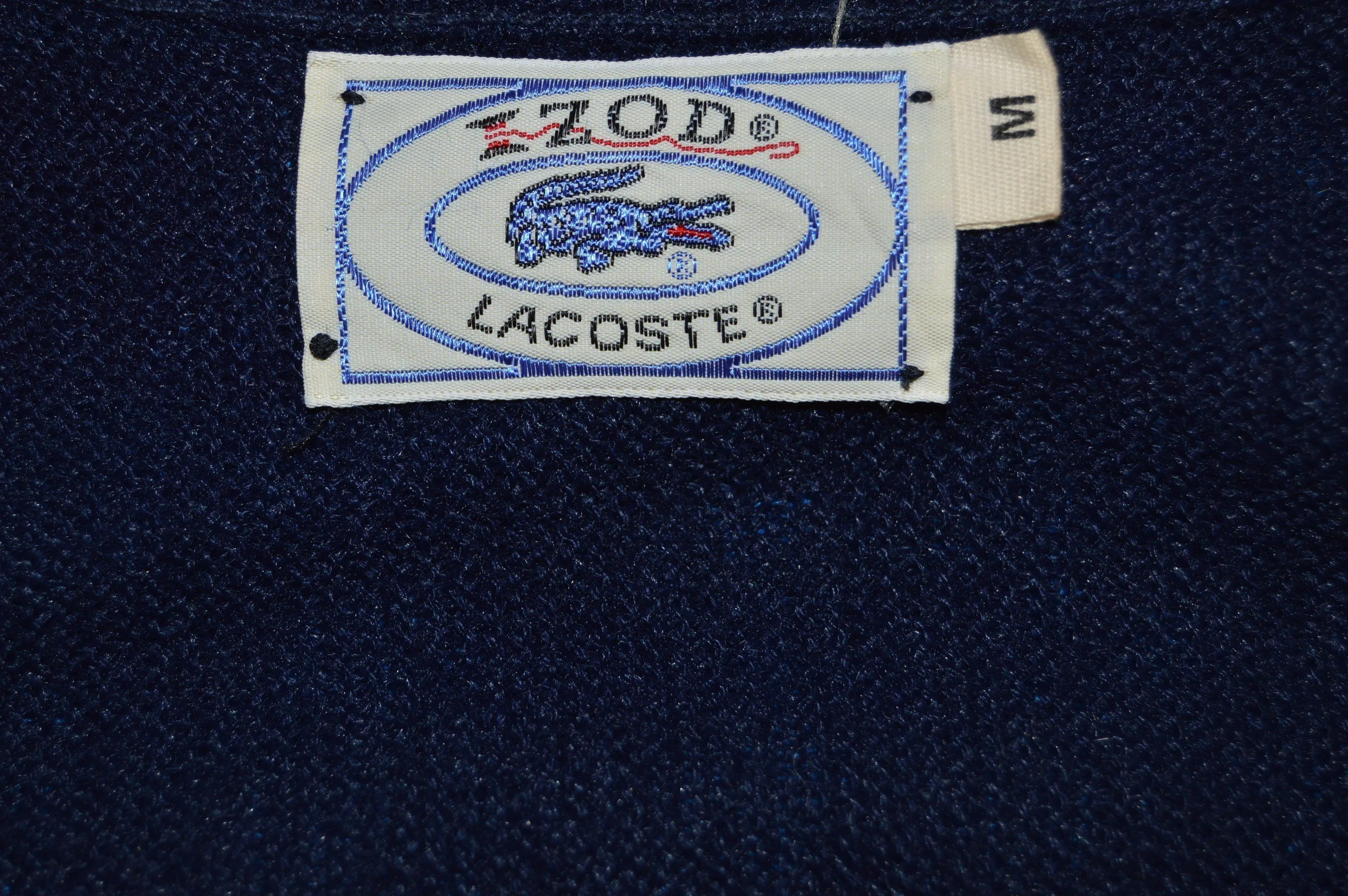 80s Blue Izod Lacoste Pullover Sweater Medium
