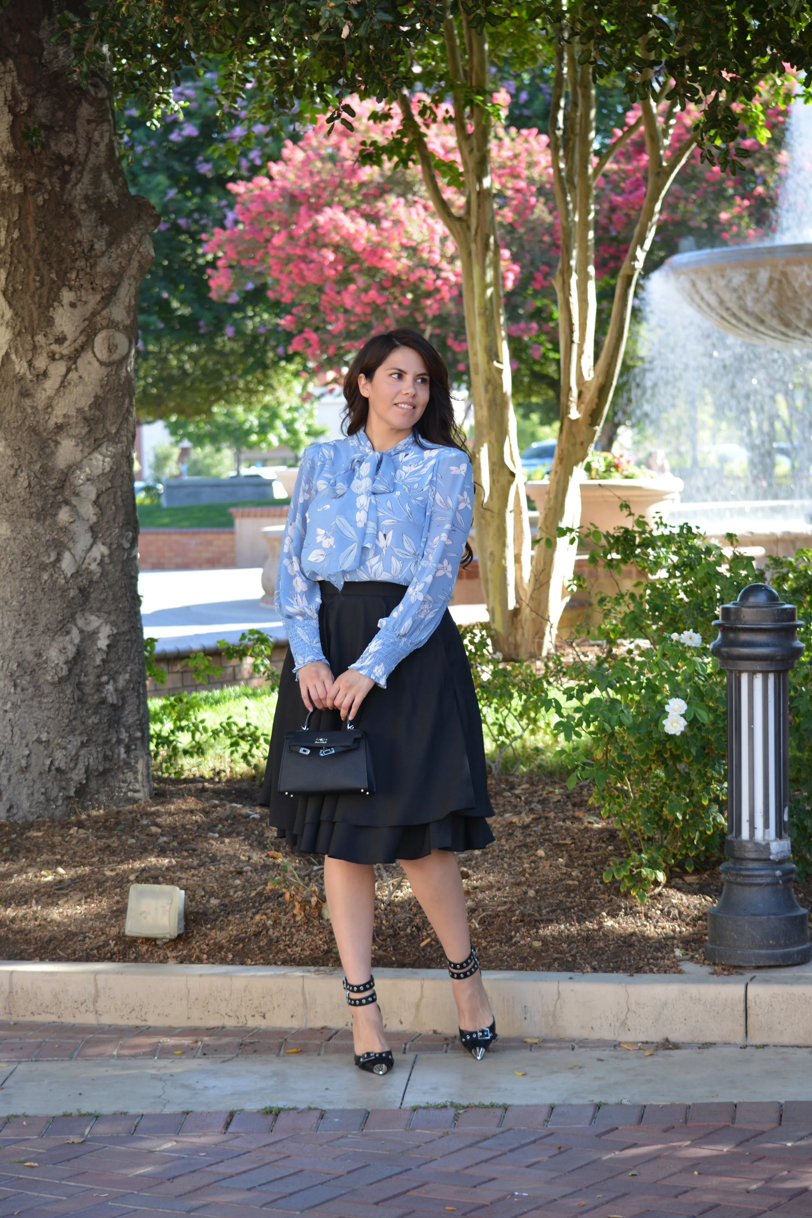 Agatha Dusty Blue Bow Top