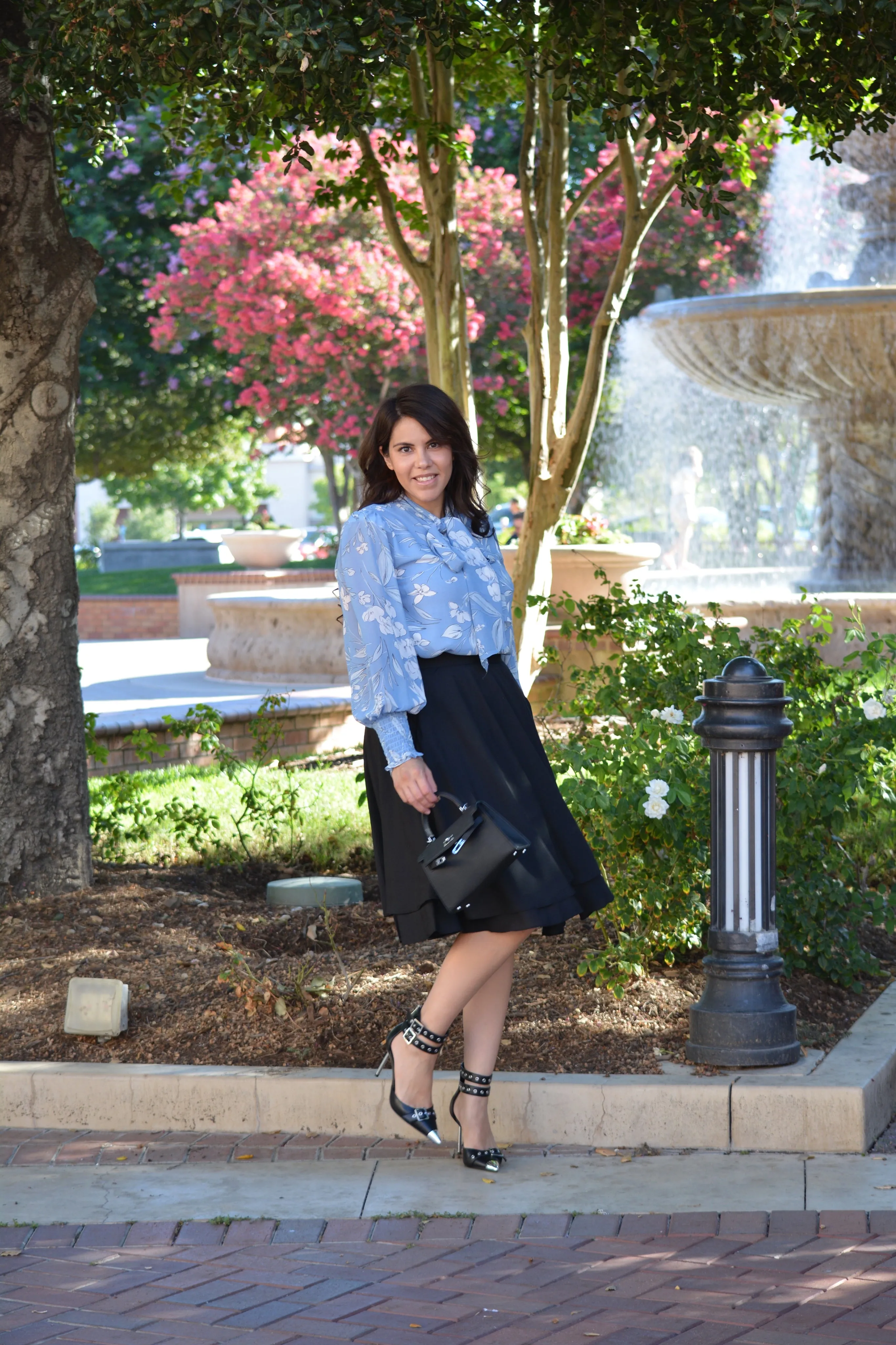 Agatha Dusty Blue Bow Top