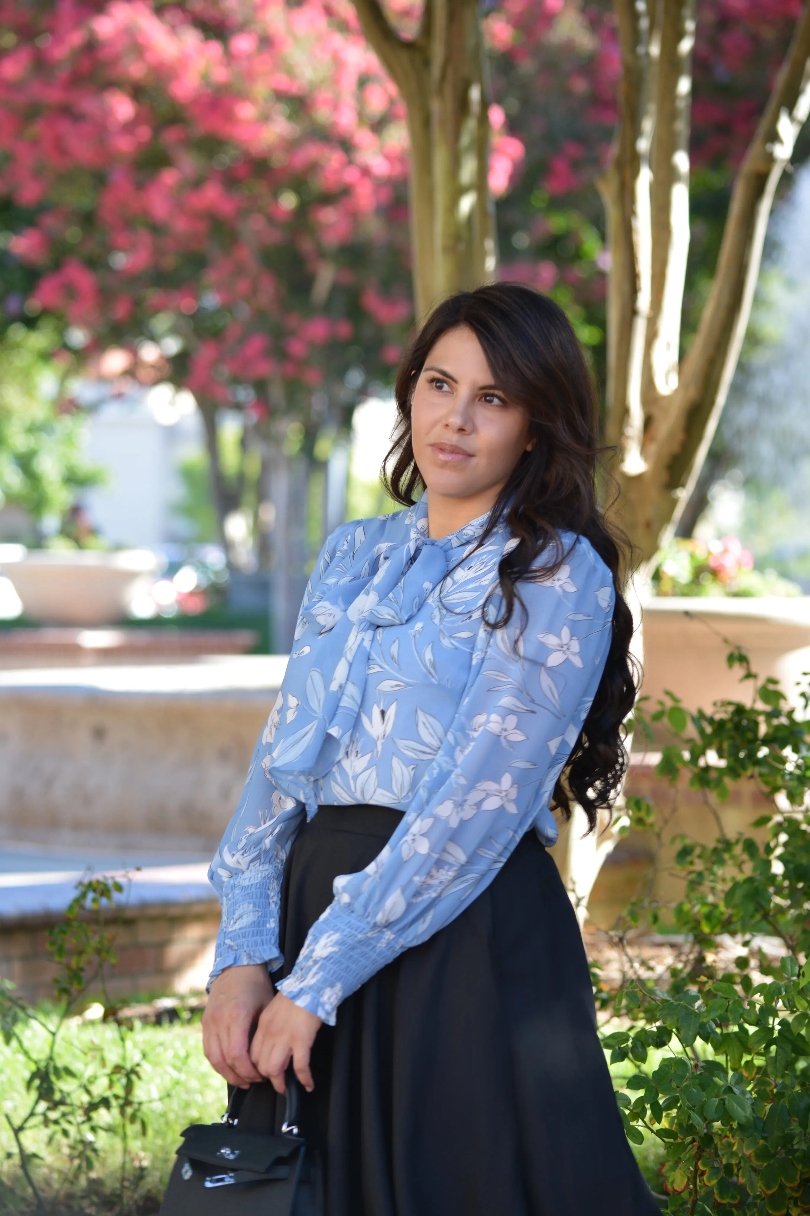 Agatha Dusty Blue Bow Top