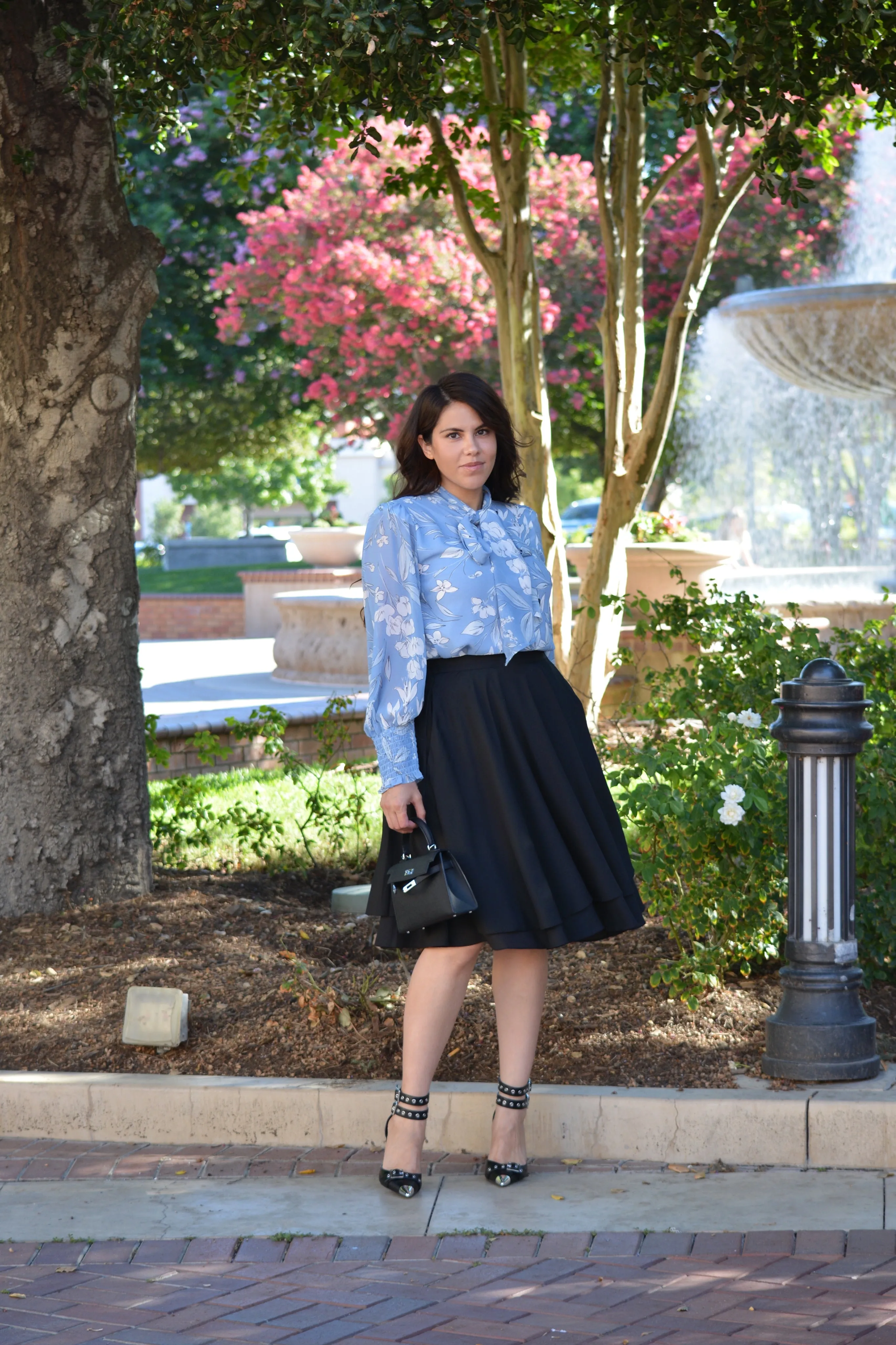 Agatha Dusty Blue Bow Top