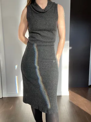 Agnès B Paris Wool-Blend Knit Midi Dress - S