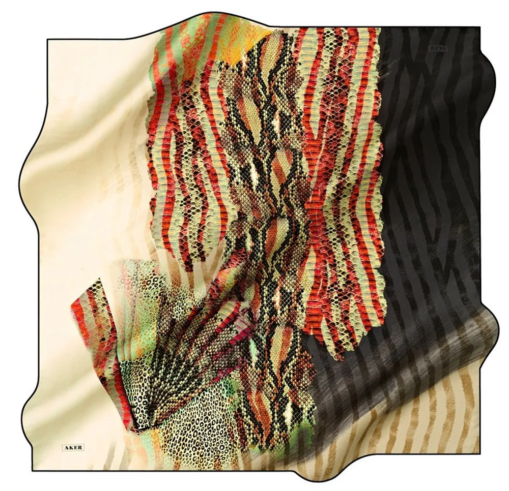 Aker Sally Fashion Silk Scarf No. 12