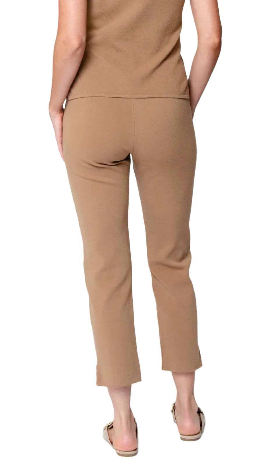 Alice Milano-Knit Slim Leg Pants - Mocha