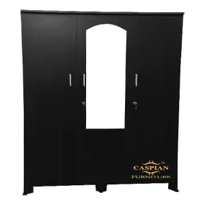 Almirah || Wooden Cupboard || Home Storage Cabinet Engineered Wood 3 Door Wardrobe (Finish Color - Coffee Black, Mirror Included, Pre-Assembled)