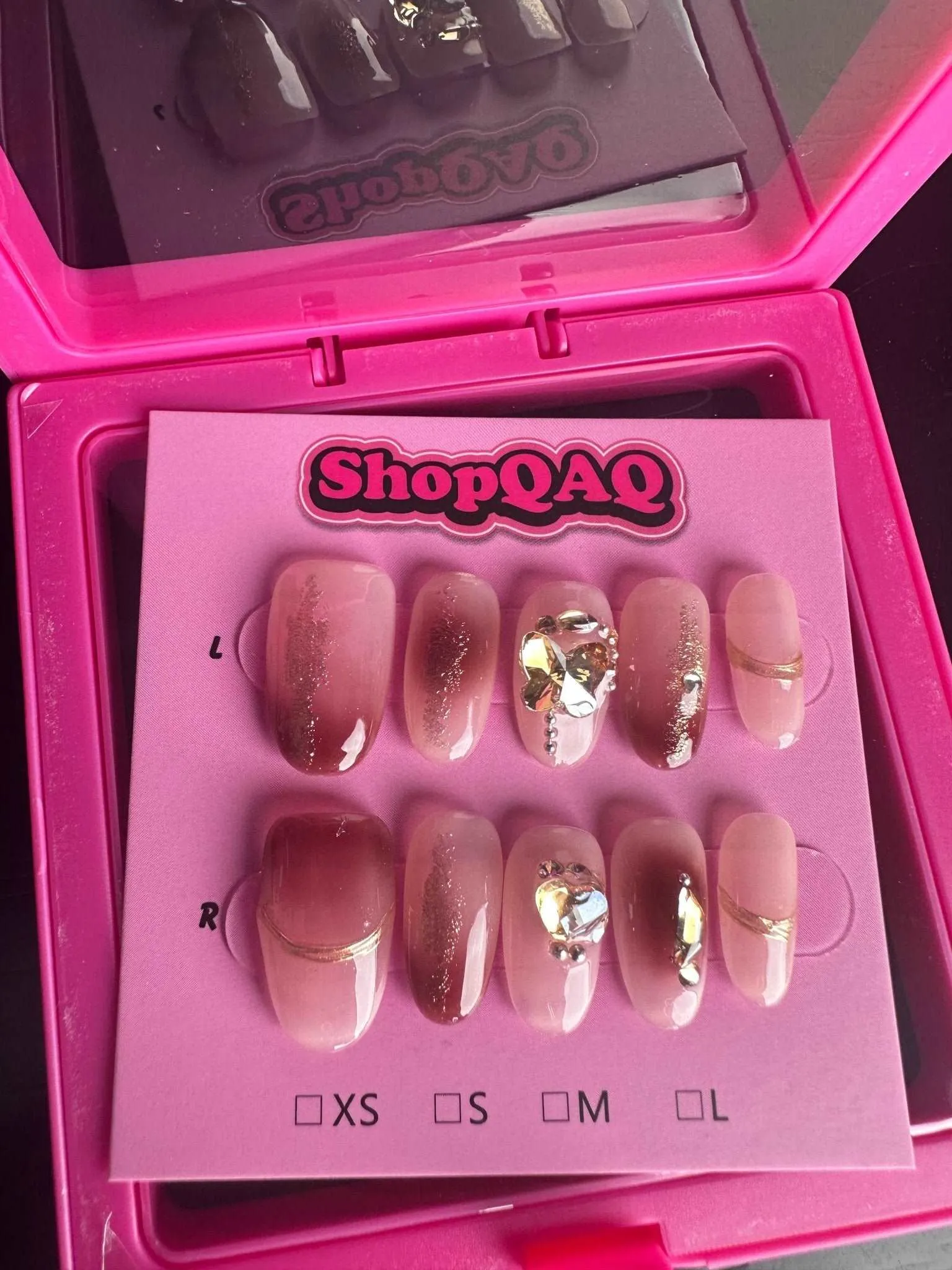 Almond-Shaped French Ombre Butterfly Autumn Press-On Nails