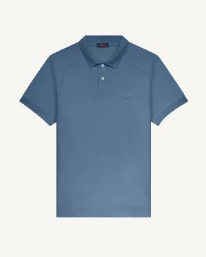 Alvaro cotton polo shirt Washed blue