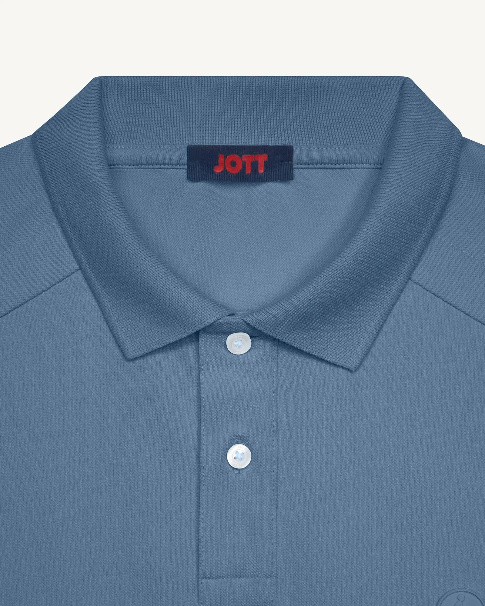 Alvaro cotton polo shirt Washed blue