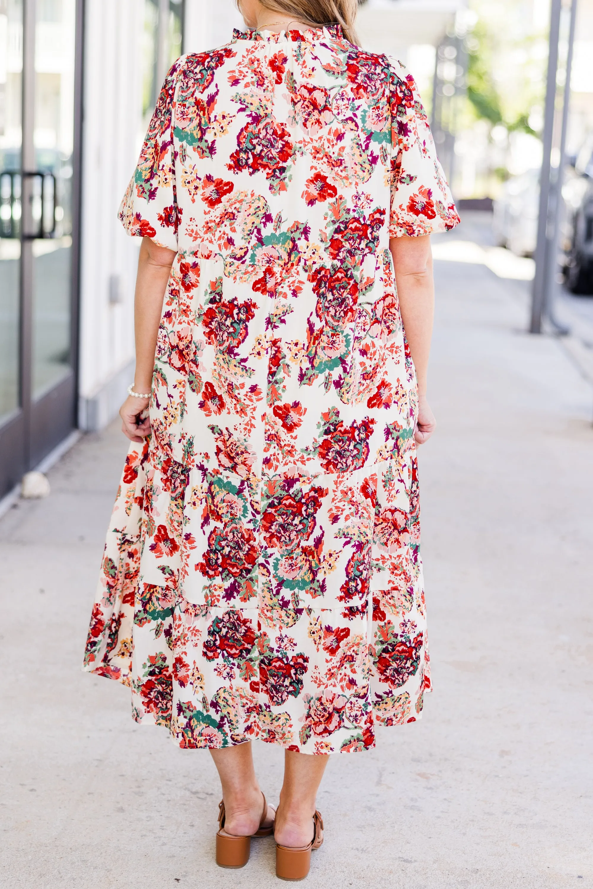 Always Grateful Midi Dress, Cream