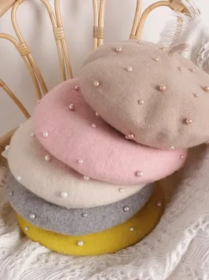 Always Stylin' Wool Pearl Beret