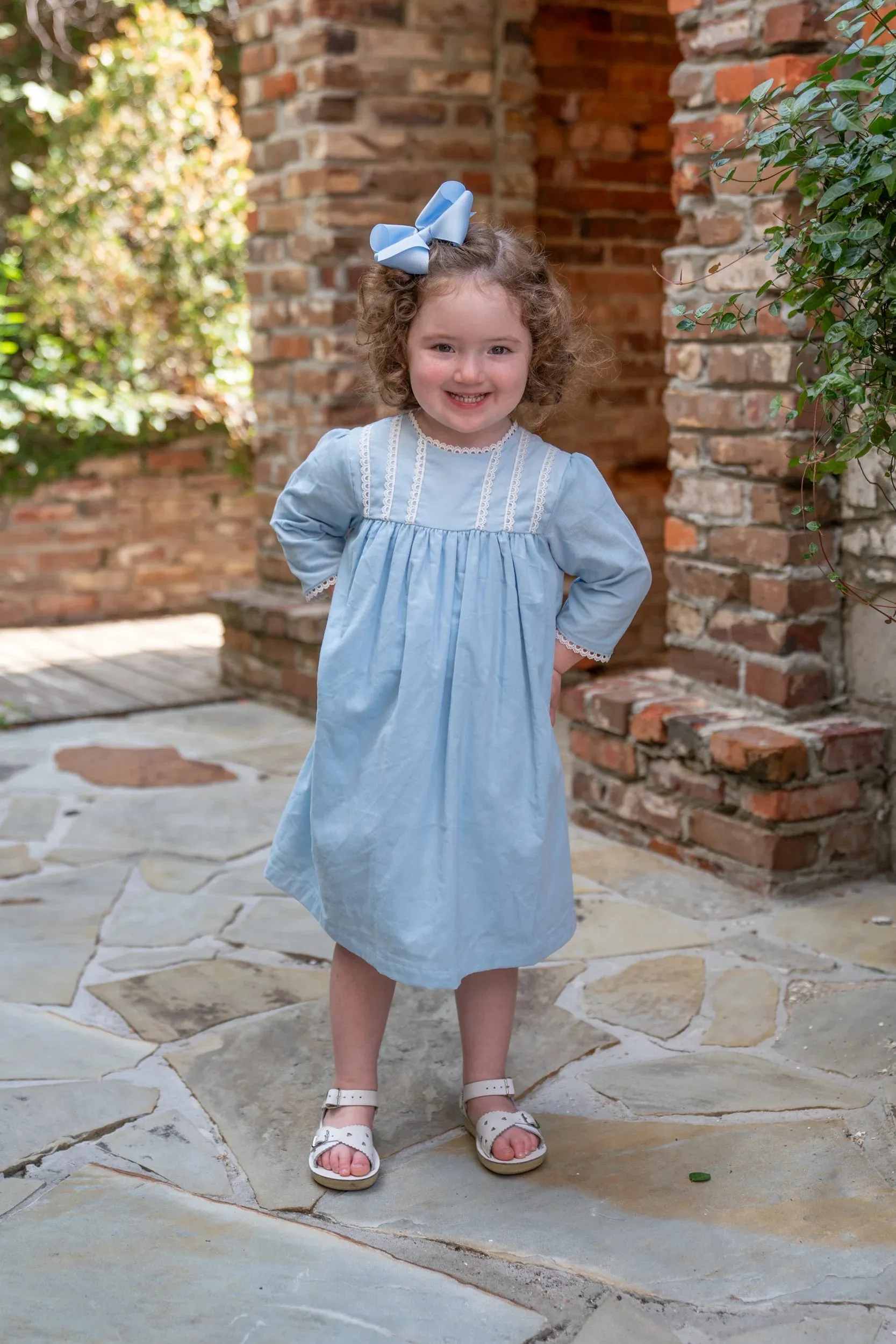 Amanda- Blue Cord Dress