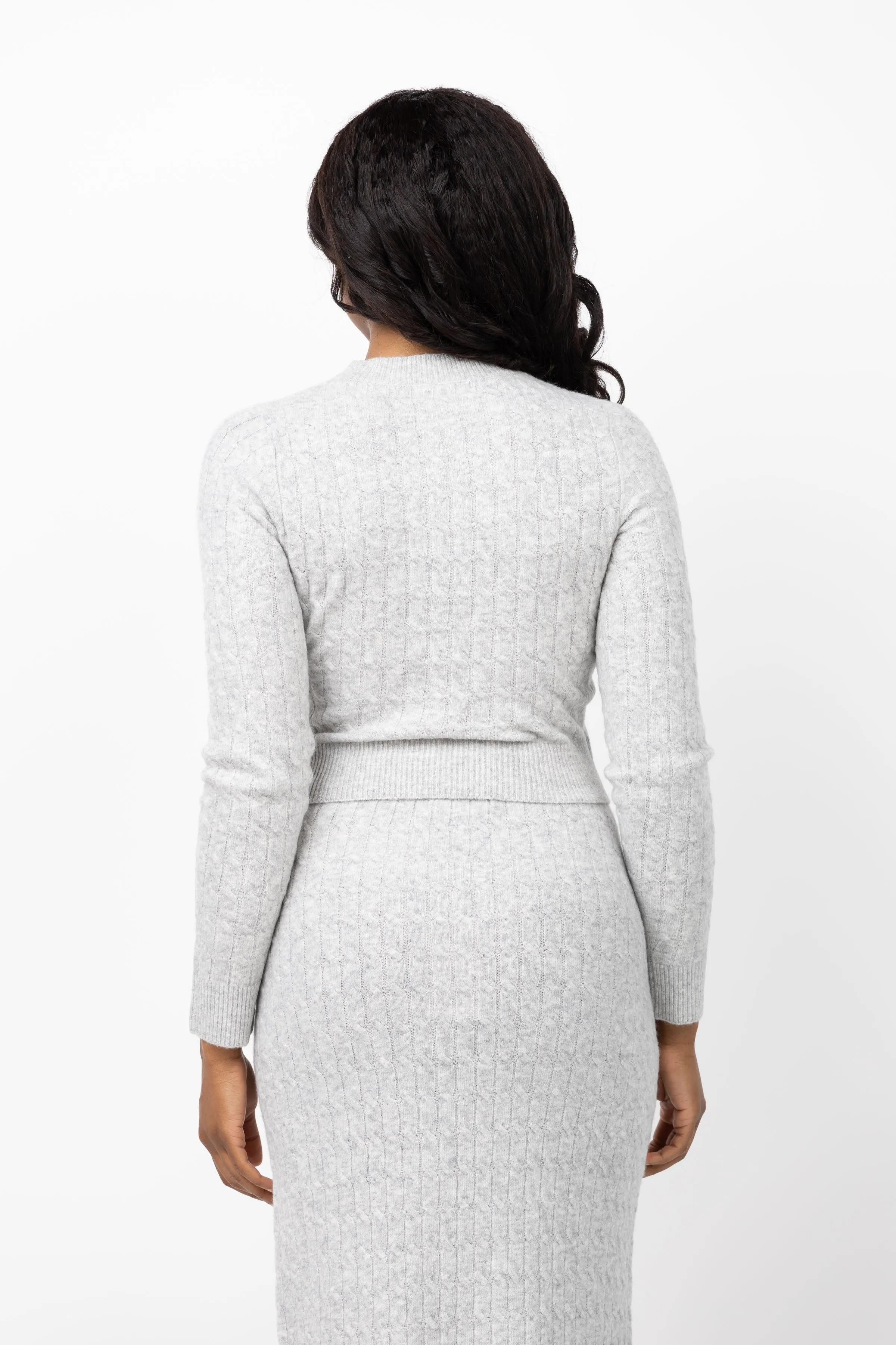Amanda Uprichard Isla Top in Light Heather Grey