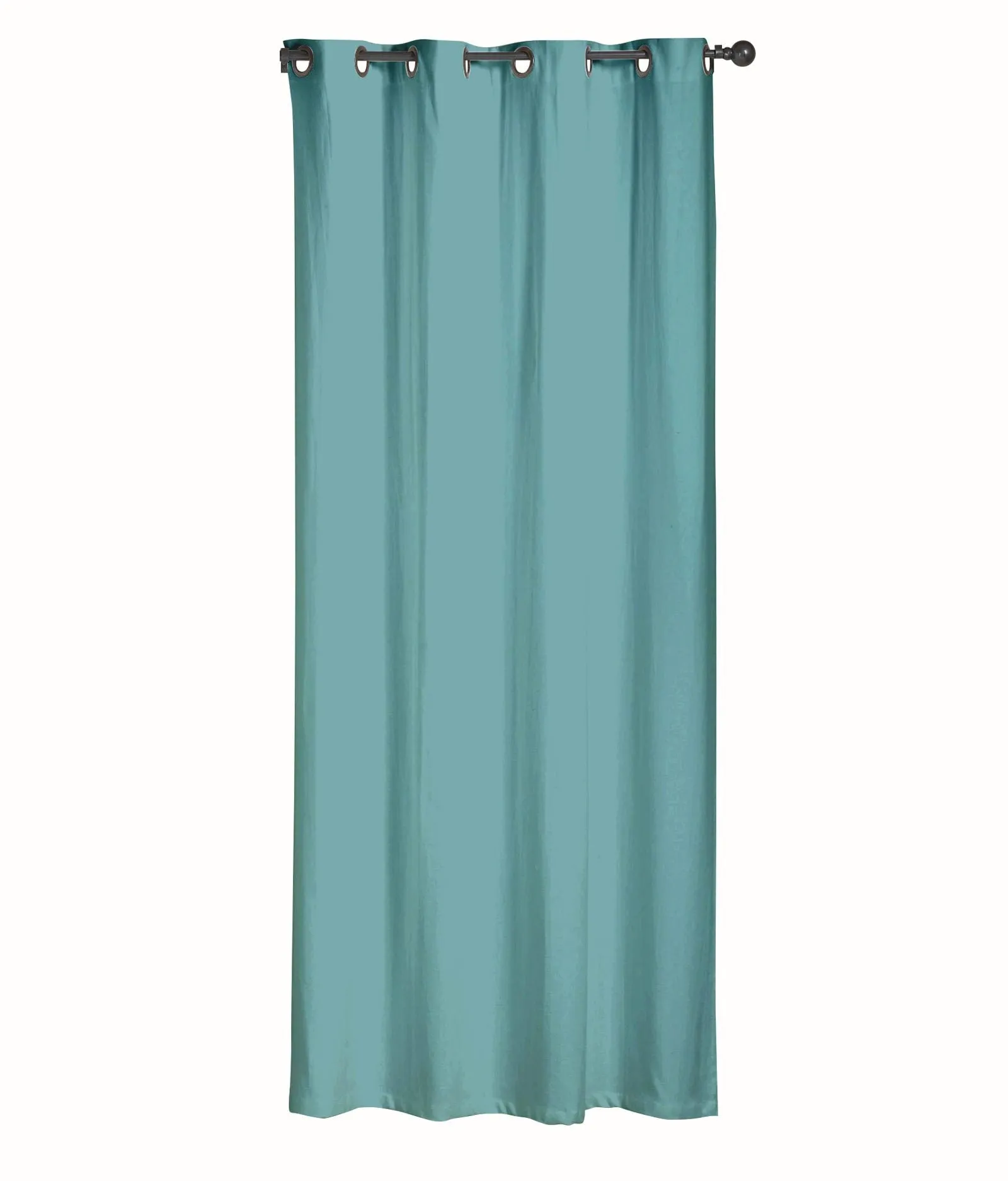 American-Elm Icy Morn Solid Shiny Room Darkening Blackout Grommet Curtains