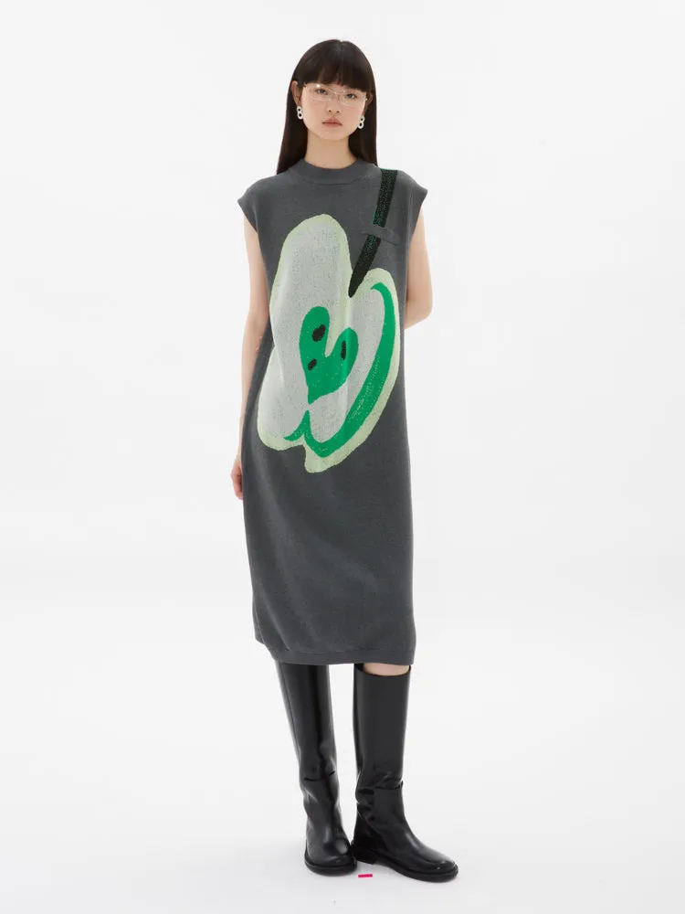 Apple Jacquard Knit Dress