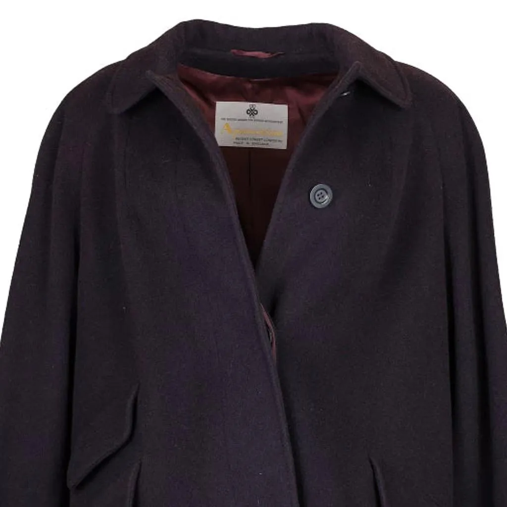 Aquascutum Coat - XL Purple Wool