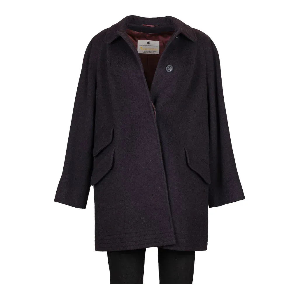 Aquascutum Coat - XL Purple Wool
