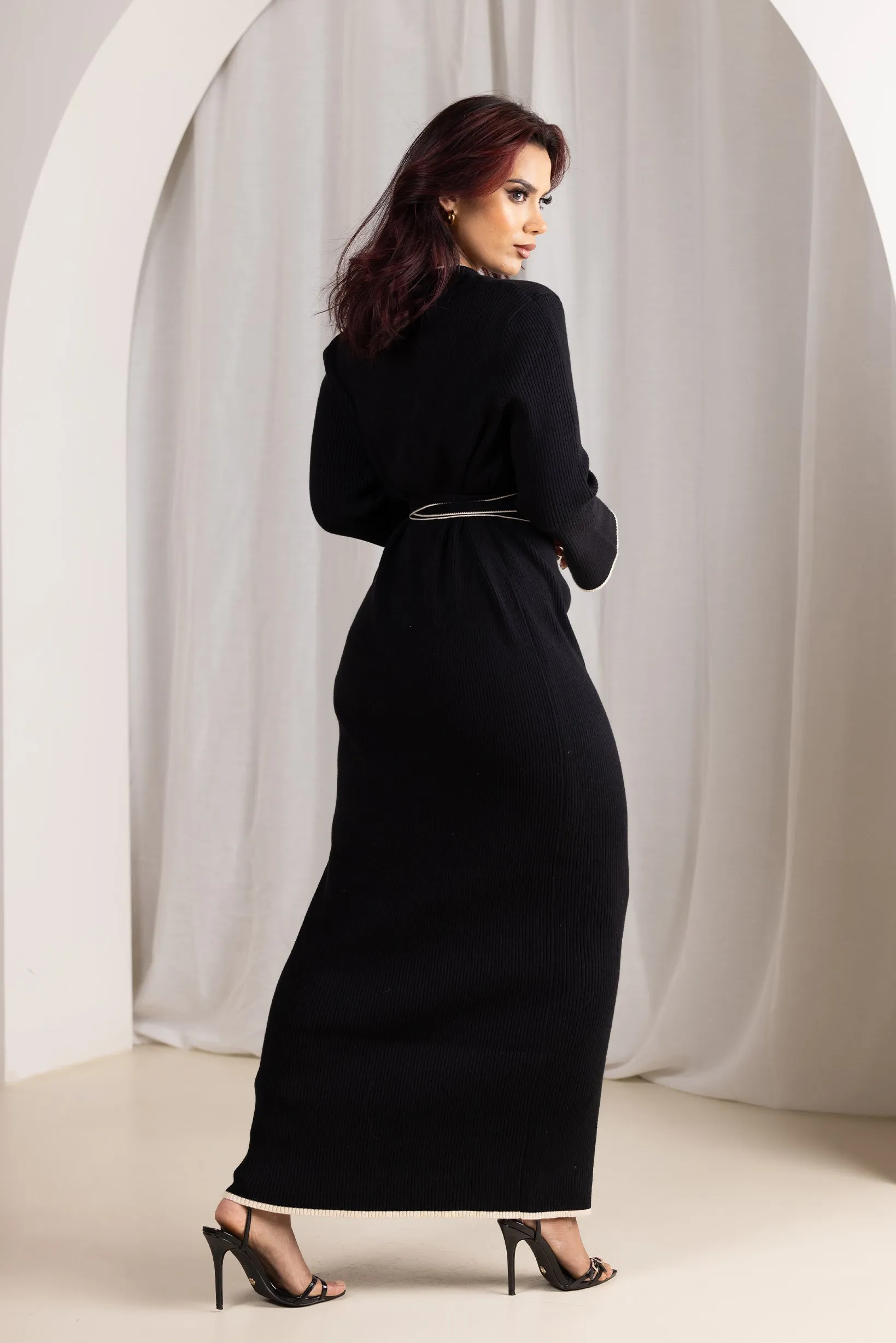 Arlys Piping Knit Dress