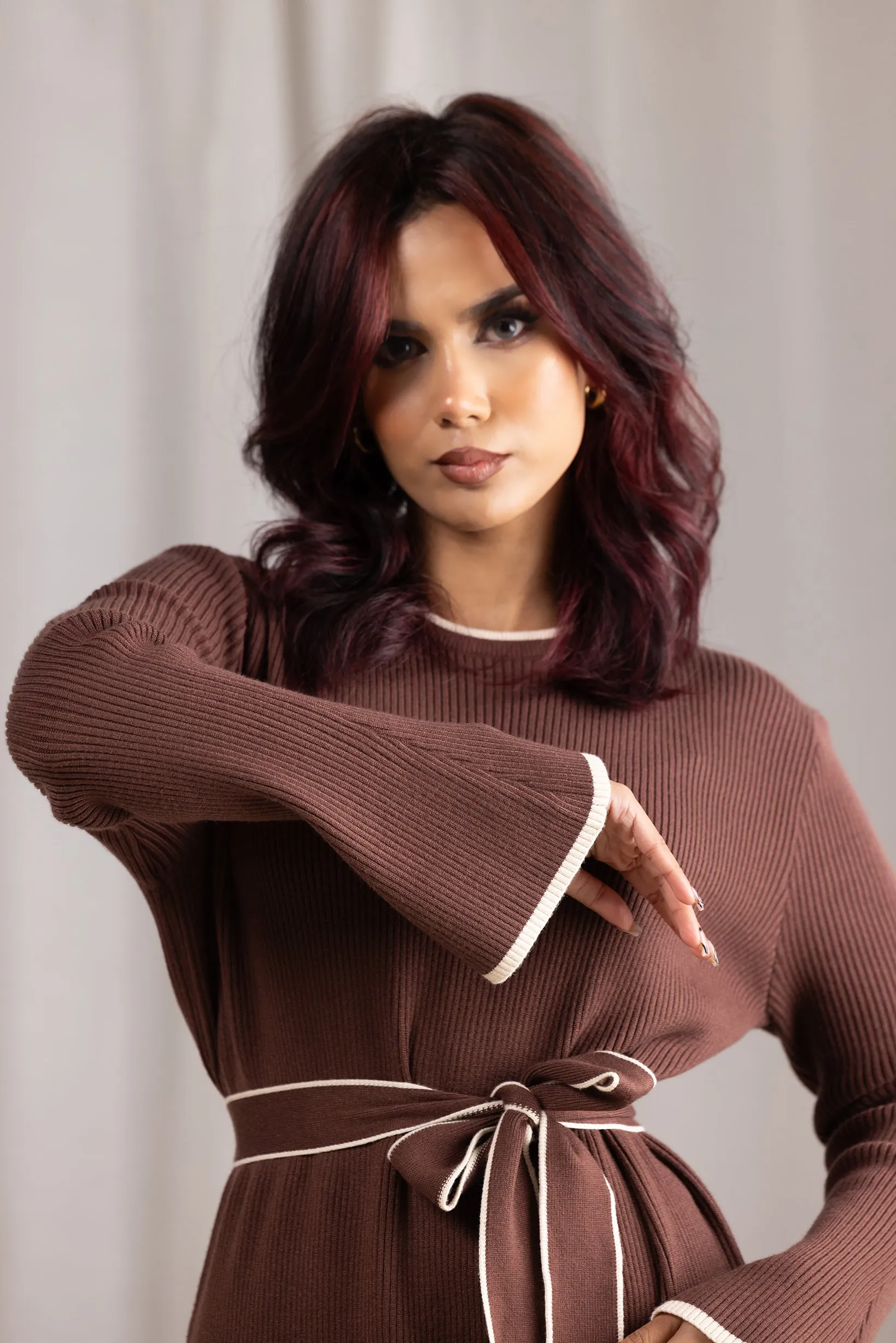 Arlys Piping Knit Dress