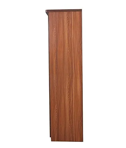 Asian Dark 2 Door Wardrobe with 2 Dawers 5 shelves and hanging space for clothes for Bedroom | Engineered Wooden Wardrobe for Home