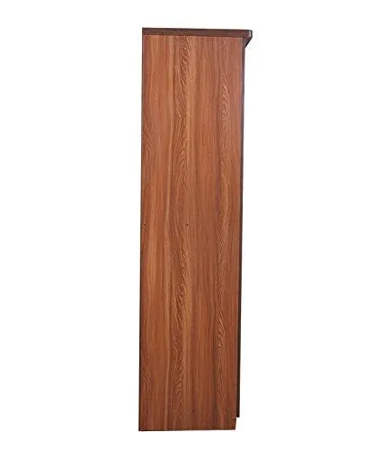 Asian Dark 2 Door Wardrobe with 2 Dawers 5 shelves and hanging space for clothes for Bedroom | Engineered Wooden Wardrobe for Home