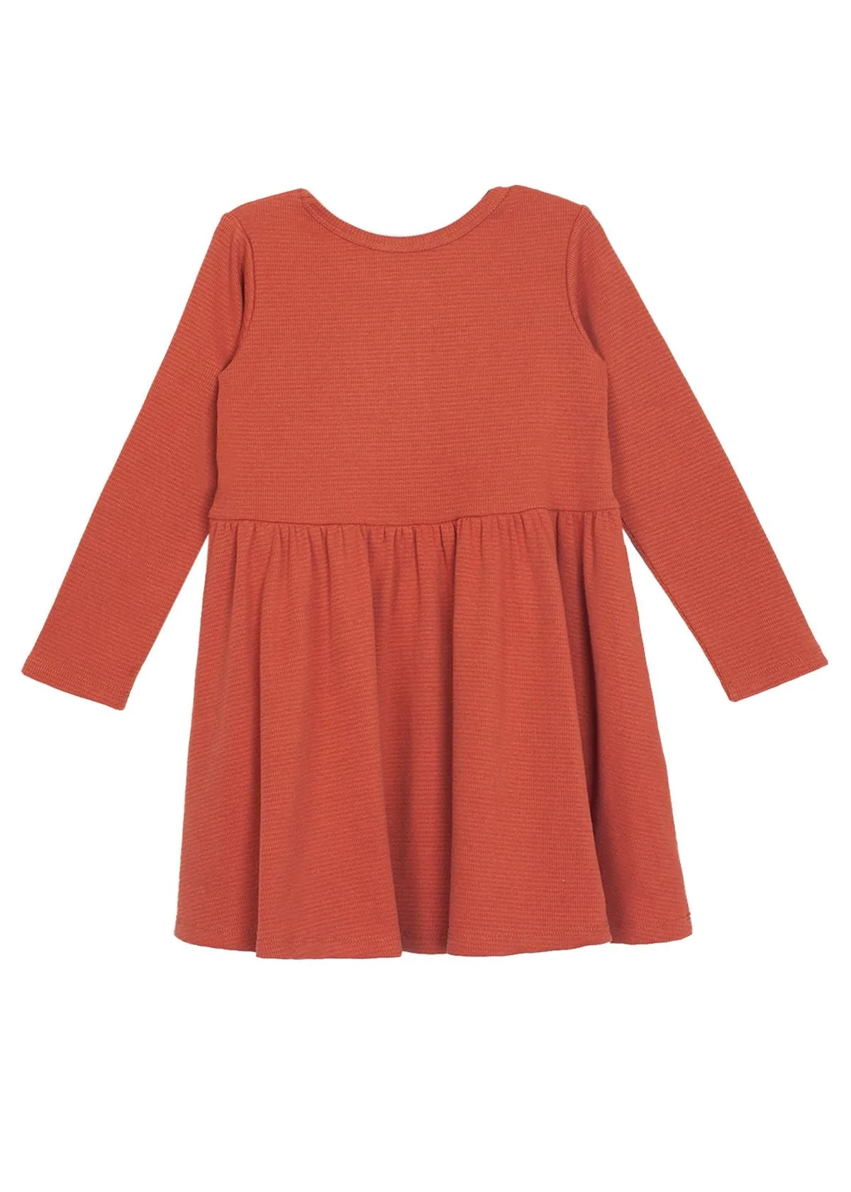 Aubrey Thermal Knit Dress- Orange