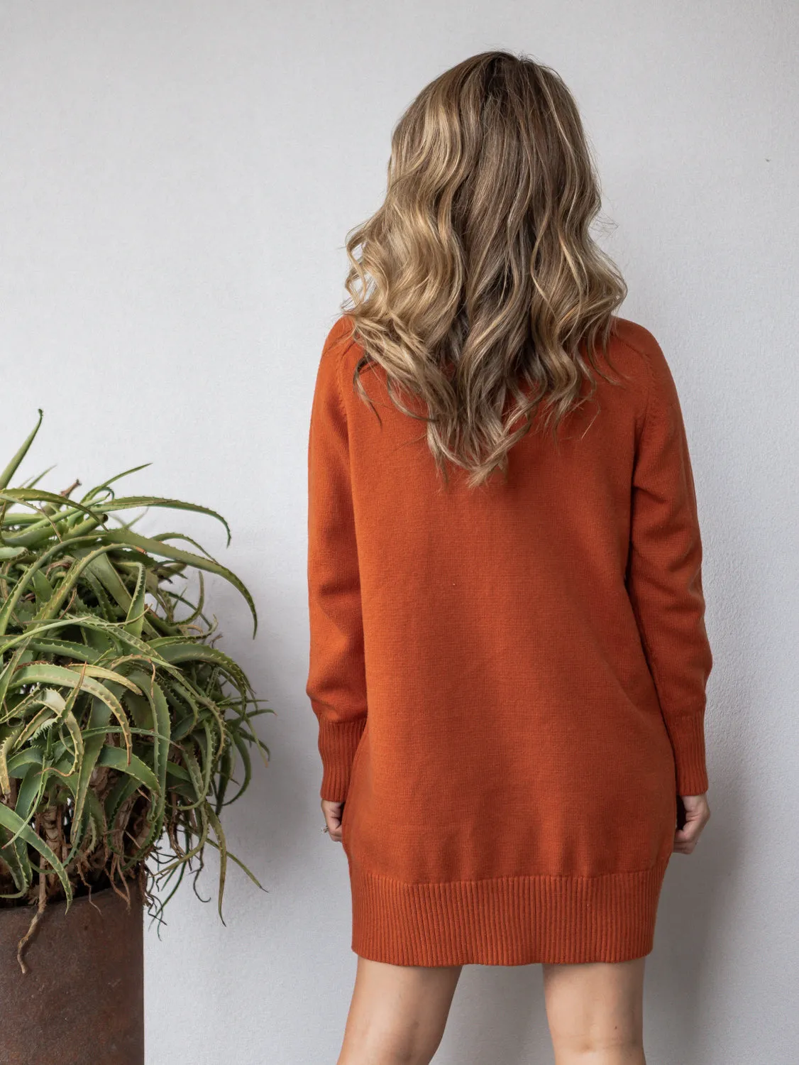Audrey Knit Dress - Rust