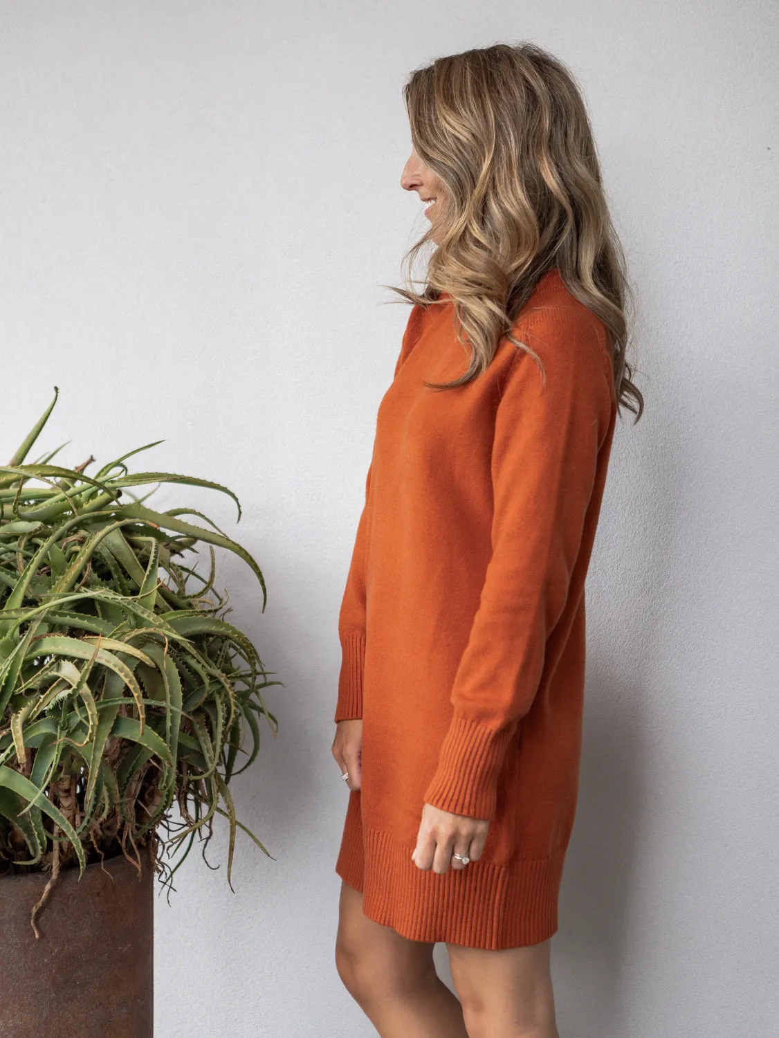 Audrey Knit Dress - Rust