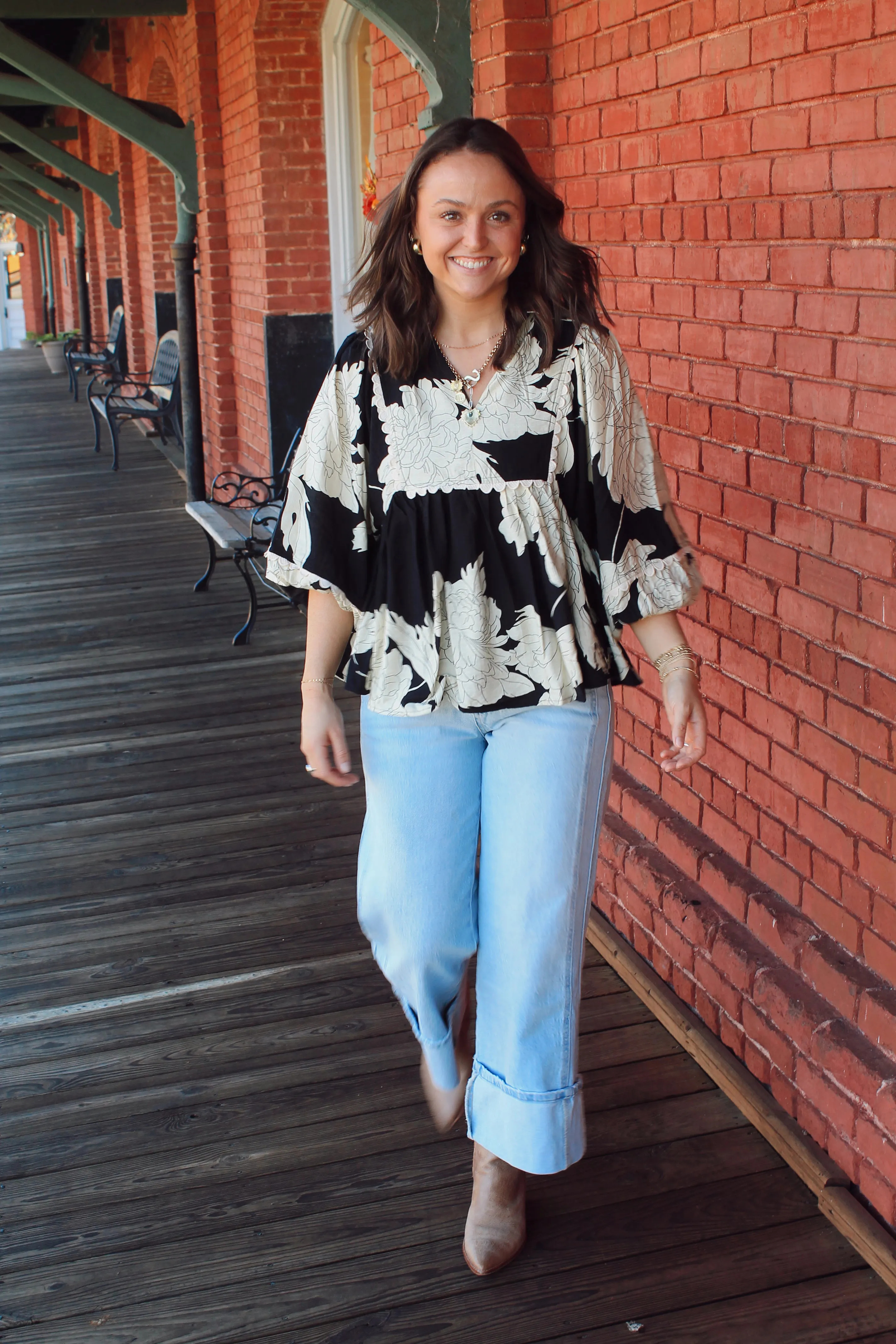 Autumn Aura Floral Top