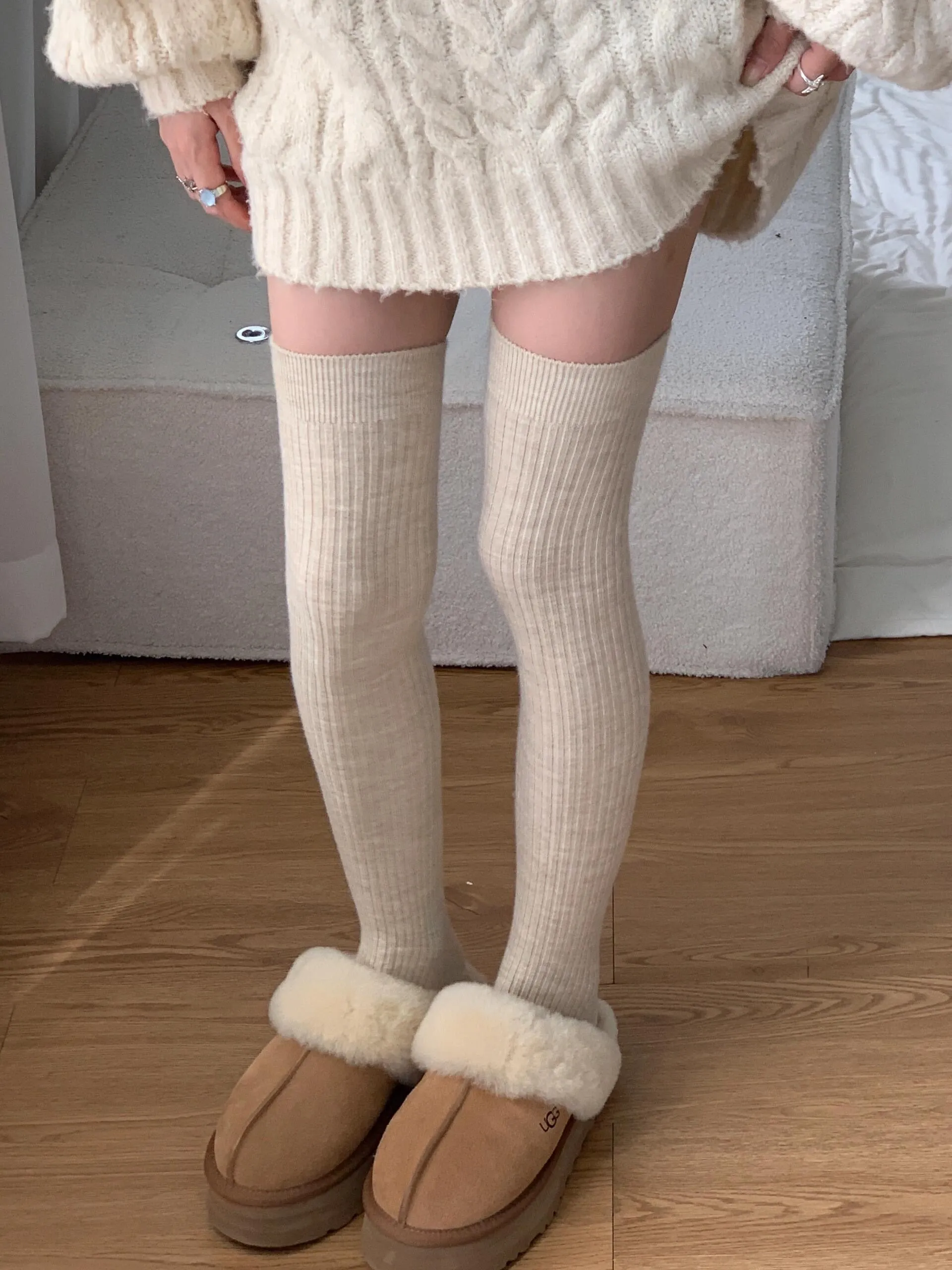 Autumn Milk Tea Over Knee Socks Leg Warmer