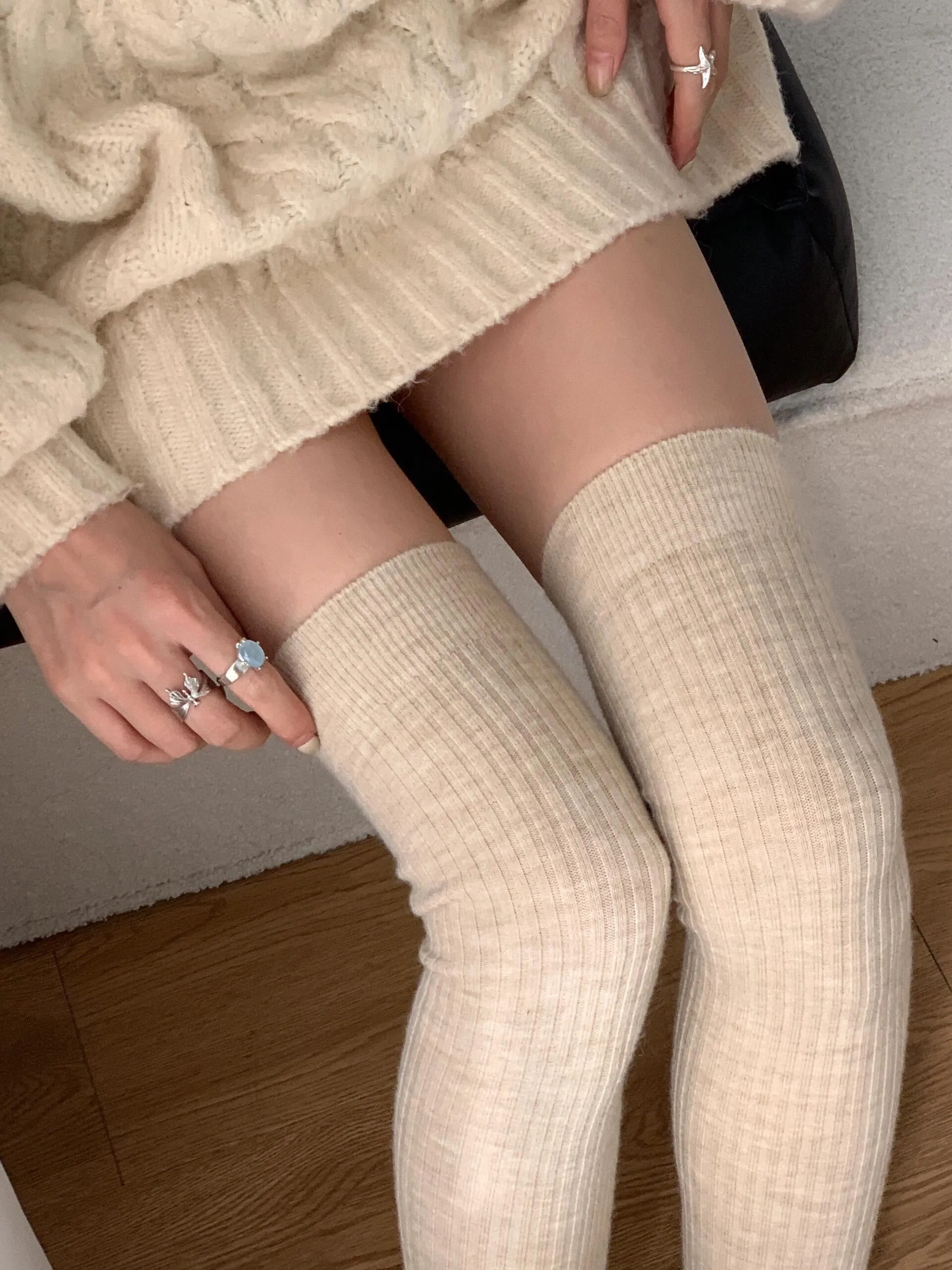 Autumn Milk Tea Over Knee Socks Leg Warmer