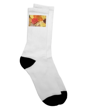 Autumnal Adult Crew Socks from Colorado - Enhance Your Fall Wardrobe with Style and Comfort - TooLoud